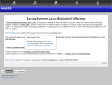 Tablet Screenshot of harvardbasketball.org